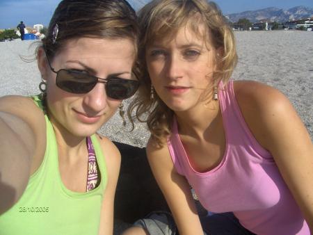 Maga et Claire &agrave; la plage